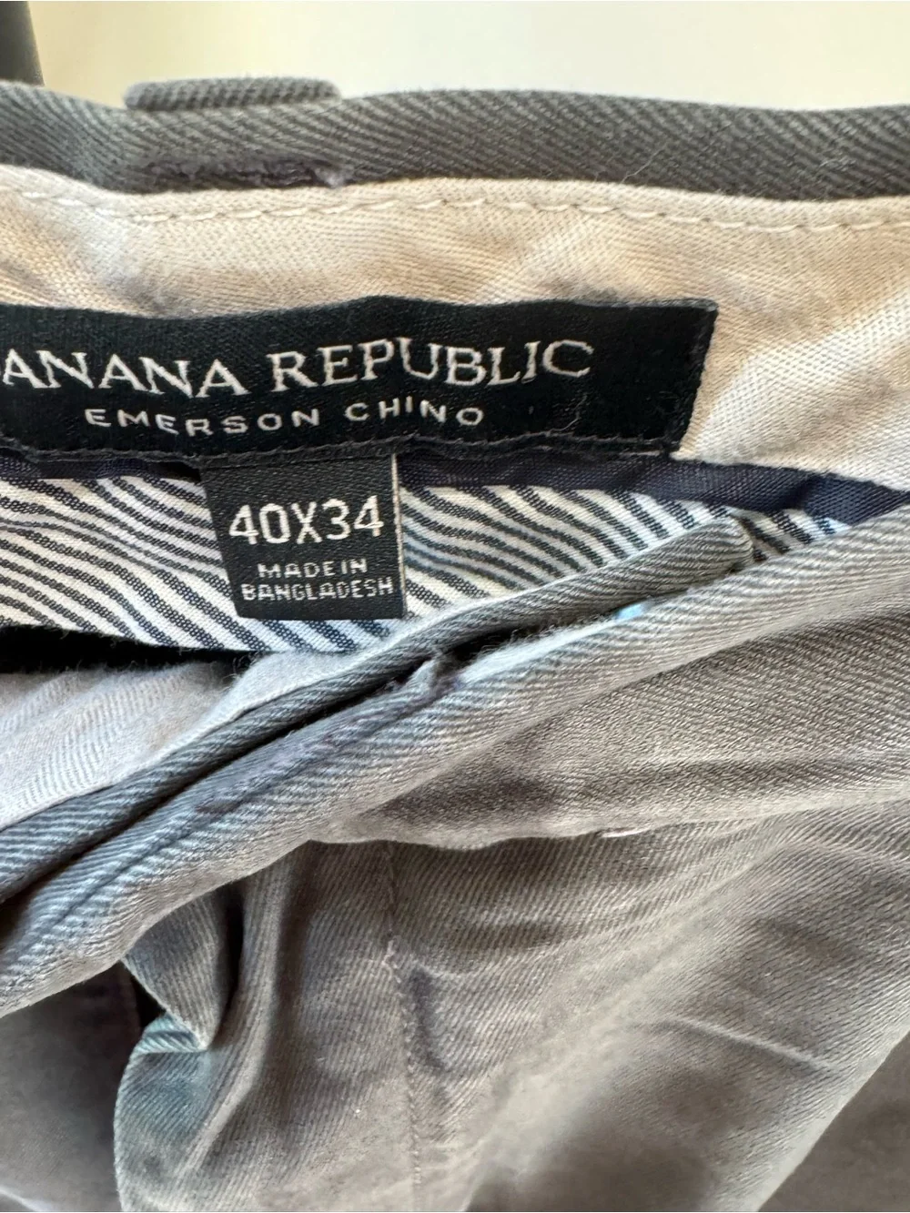 Banana Republic Men's Gray Chino Pants Size 40 Emerson